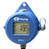 Temperature logger with display, built-in sensor, and connection for a thermistor probe